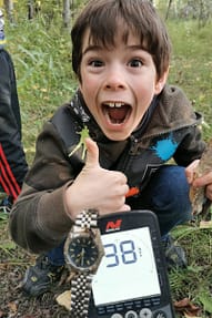 Nathan enjoying the hunt and finding himself a new watch.